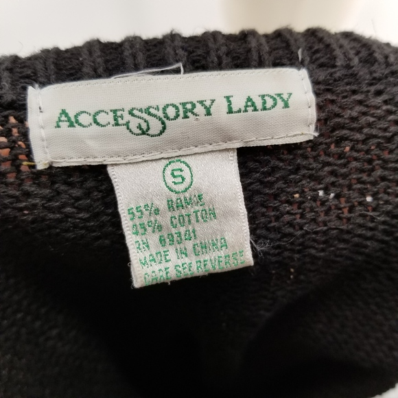 Vintage womens sweater gold sequins black Small - Picture 3 of 7